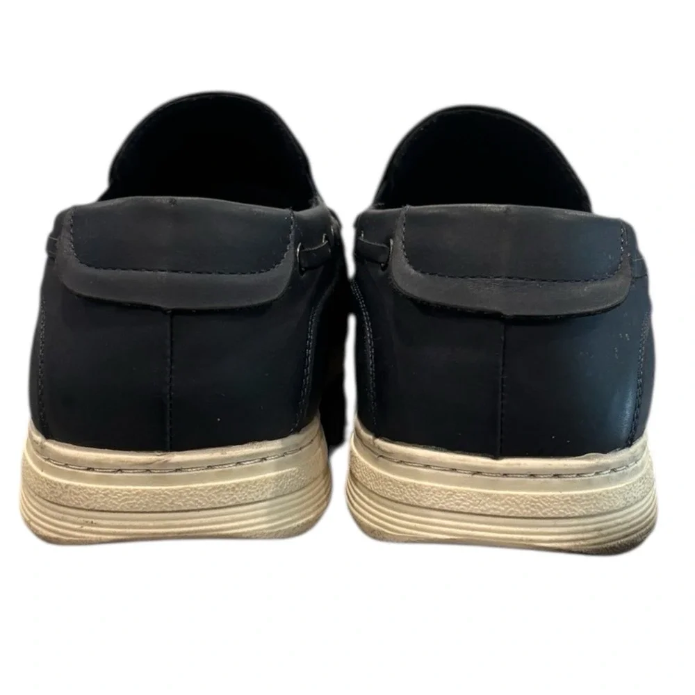 Napolean Men's Faux Leather Slip-On Boat Shoes Size 12 | Casual‎ Loafers Blue